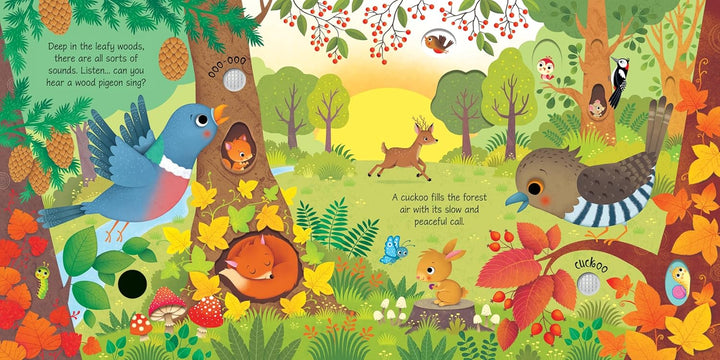 Libro Didáctico Con Sonidos Animales Del Bosque Para Niños