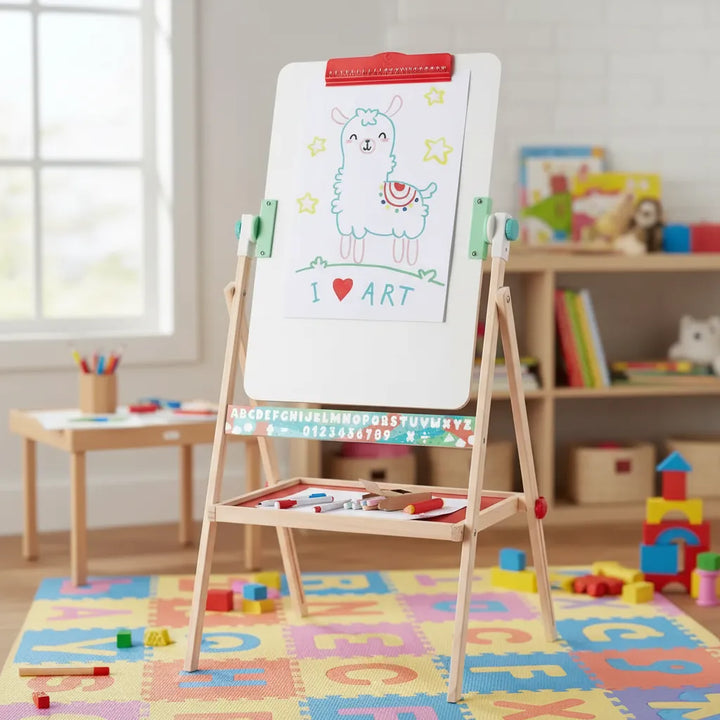 Juguete Didáctico Tablero Plegable Doble Cara Para Niños