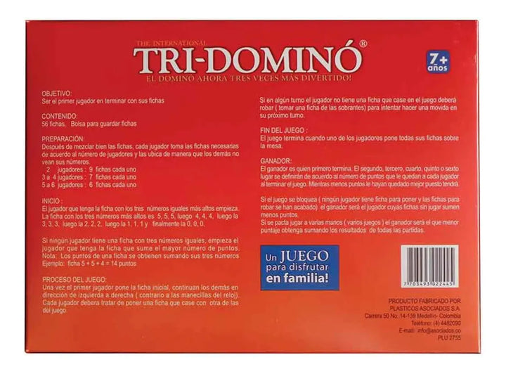 Juego De Mesa Estrategia Tri-dominó Para Familia