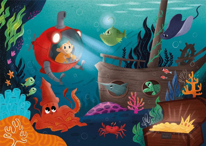 Rompecabezas Para Niños 4 En 1 Explorando El Oceano