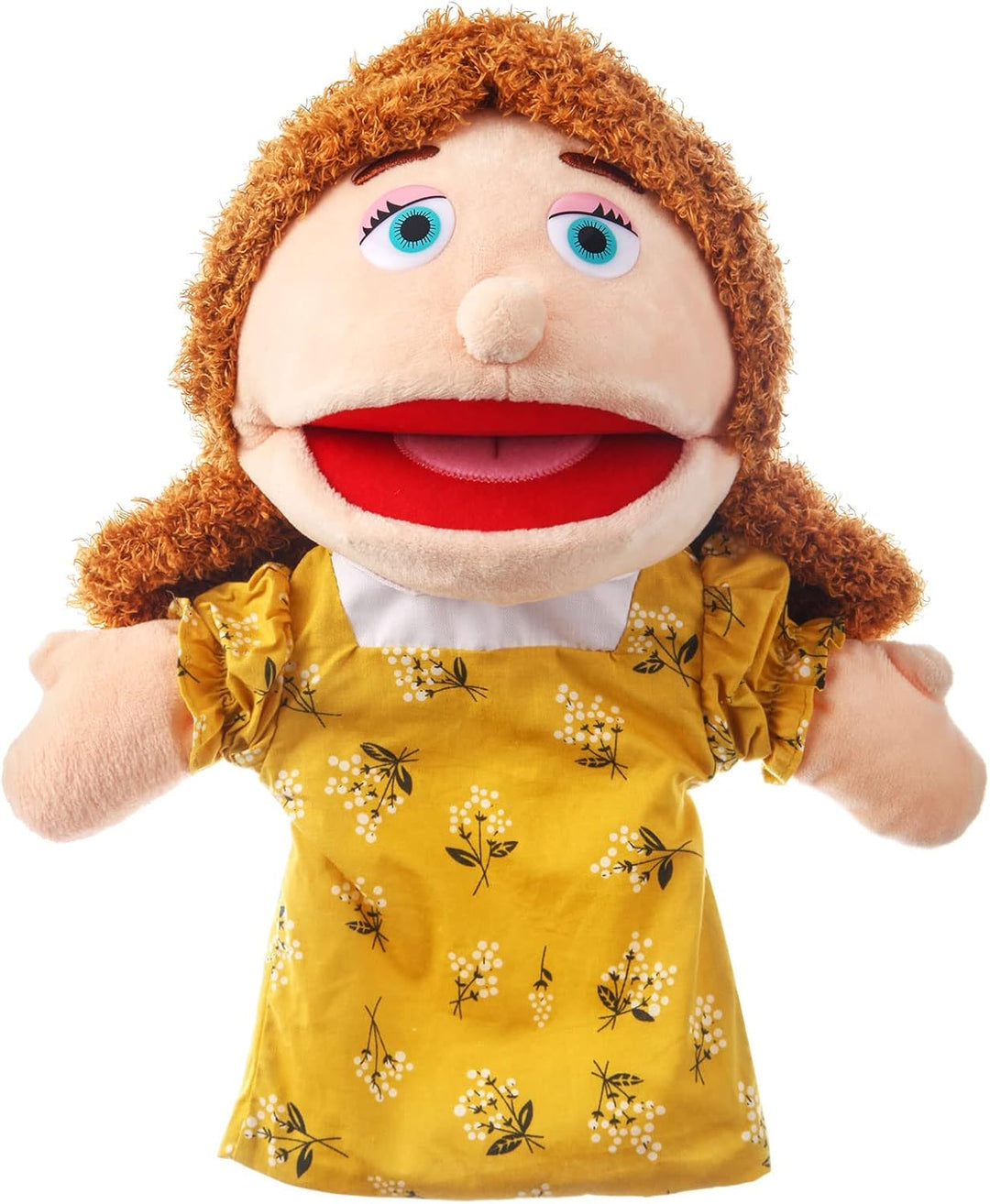 Juguete Títere Marioneta Mamá Vestido Flores Para Niños