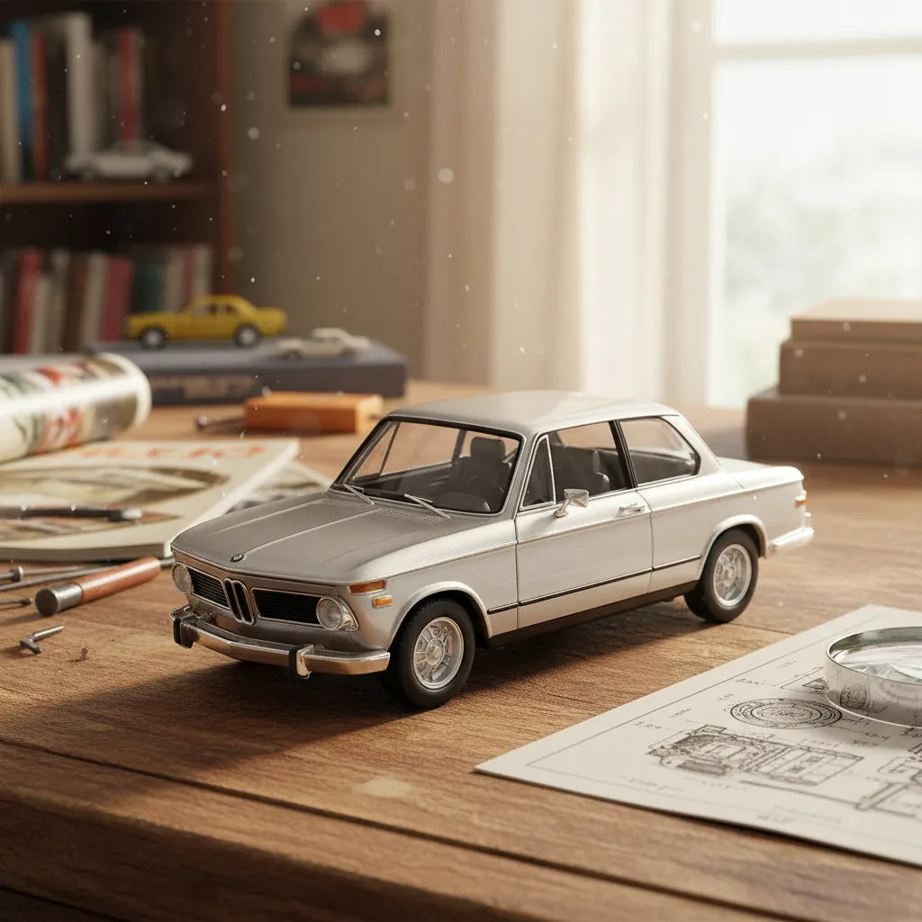 Carro Coleccionable A Escala 1:32 Bmw 2002 Tii 1972 Plateado