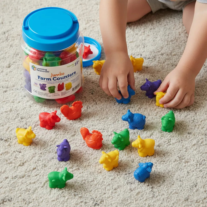 Juego Montessori Animales De La Granja Jumbo
