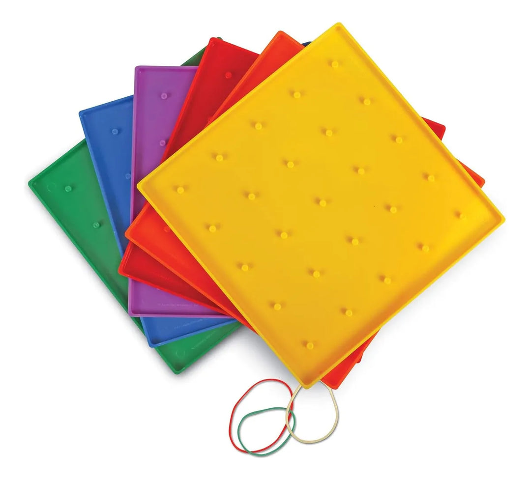 Juego Geoplano Cuadrado rojo Para Niños