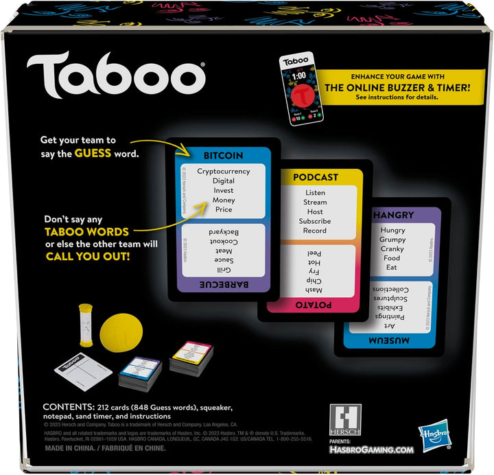 Juego De Mesa Adivinanza Taboo Clásico  Familia