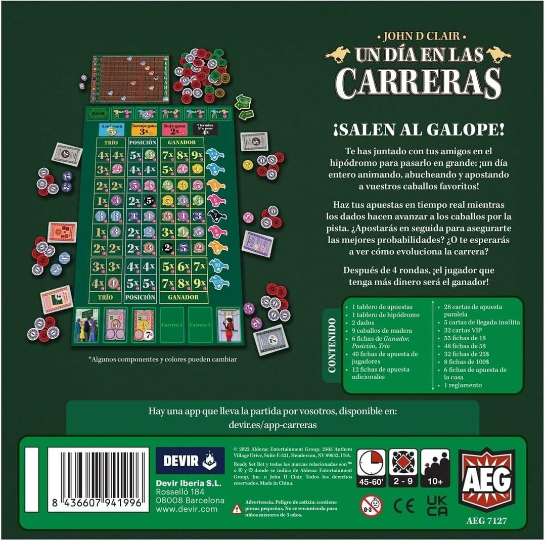Juego De Mesa Un Día En Las Carreras Adultos