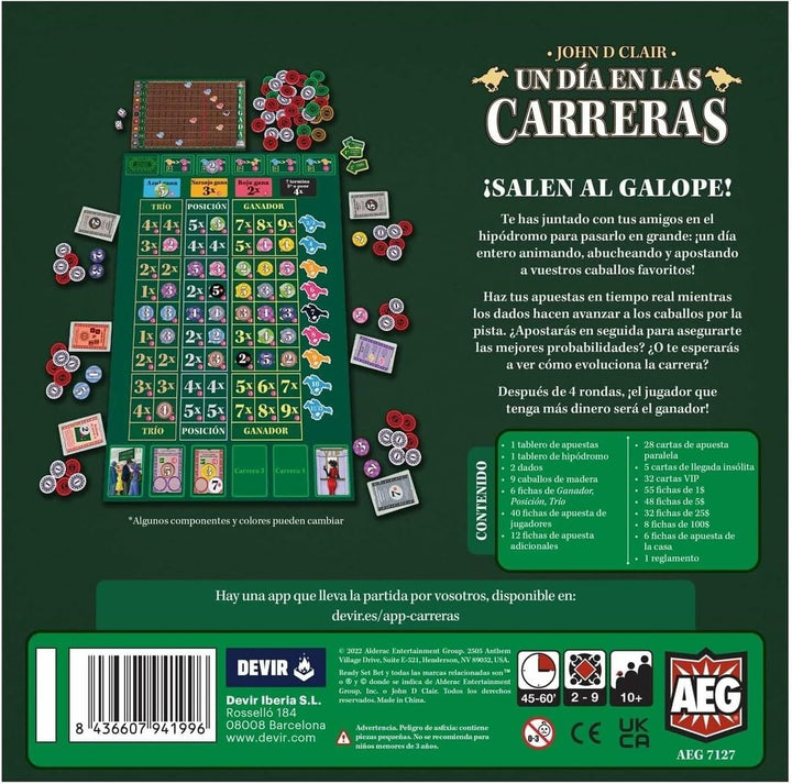Juego De Mesa Un Día En Las Carreras Adultos