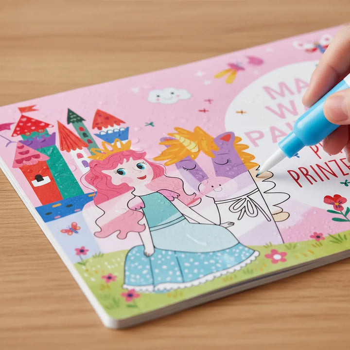 Libro Magico Para Pintar Con Agua Princesas