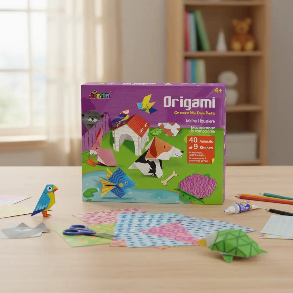 Set De Arte Y Manualidades Origami Mascotas