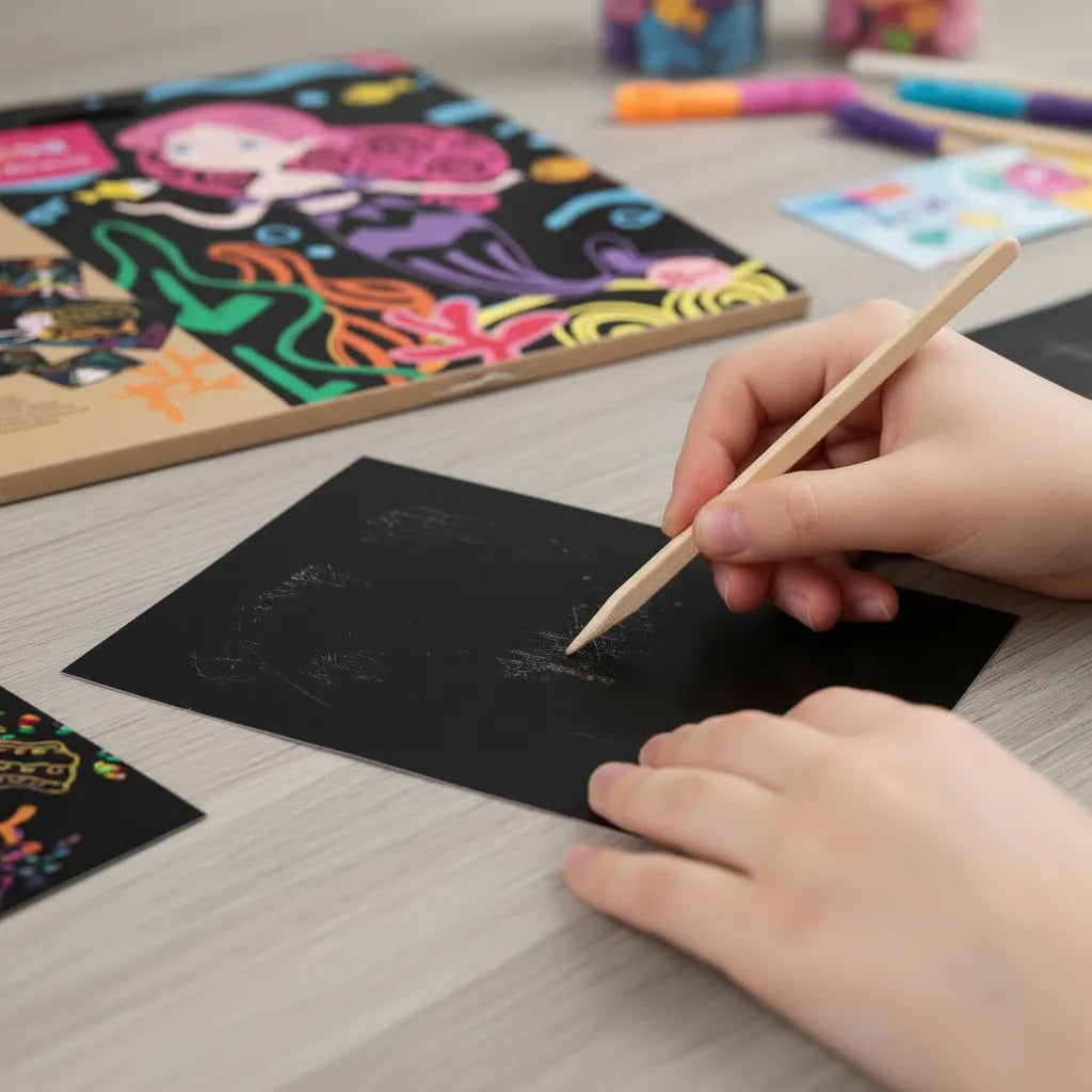 Set De Arte y Manualidades Para Raspar Sirenas