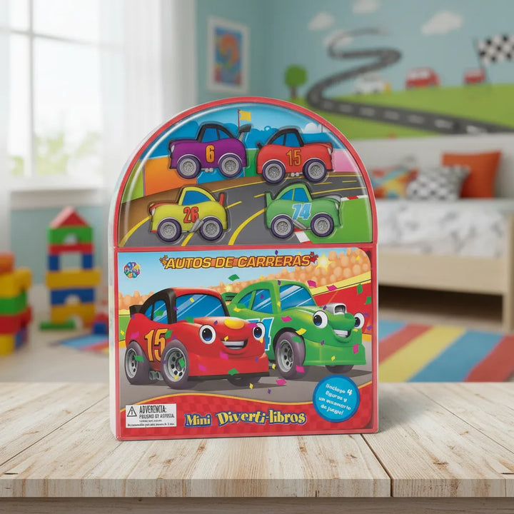 Libro y Juego 2 En 1 Carros De Carreras