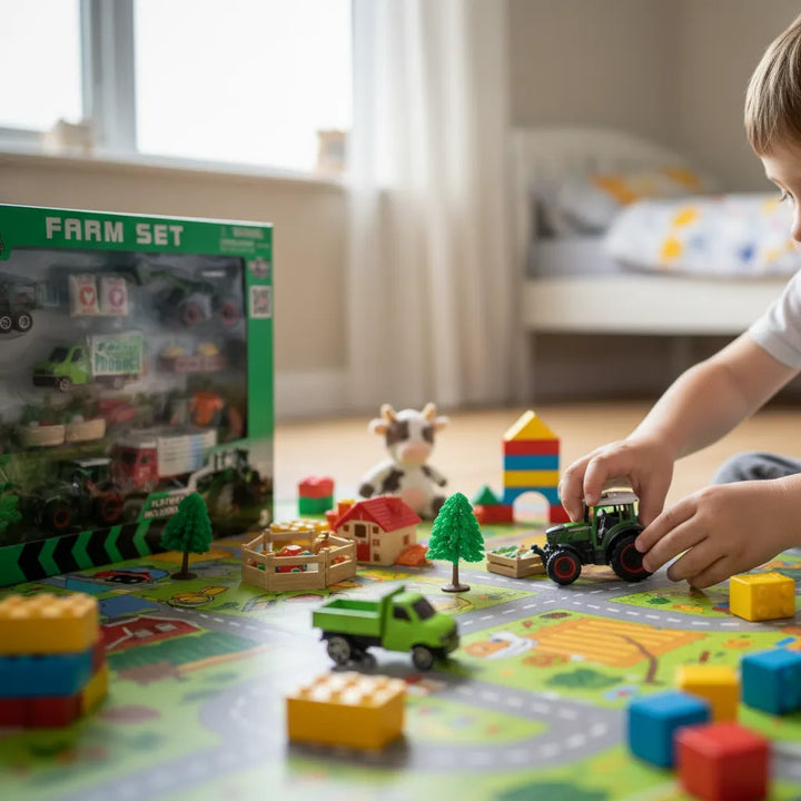 Juguete Set De Granja Con Tractor Para Niños