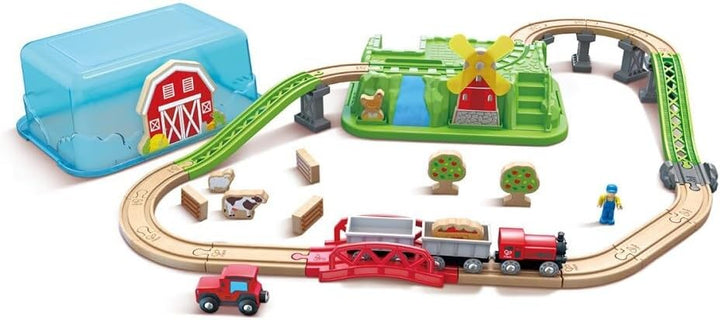Juego De Construcción Trenes Y Granja Niños