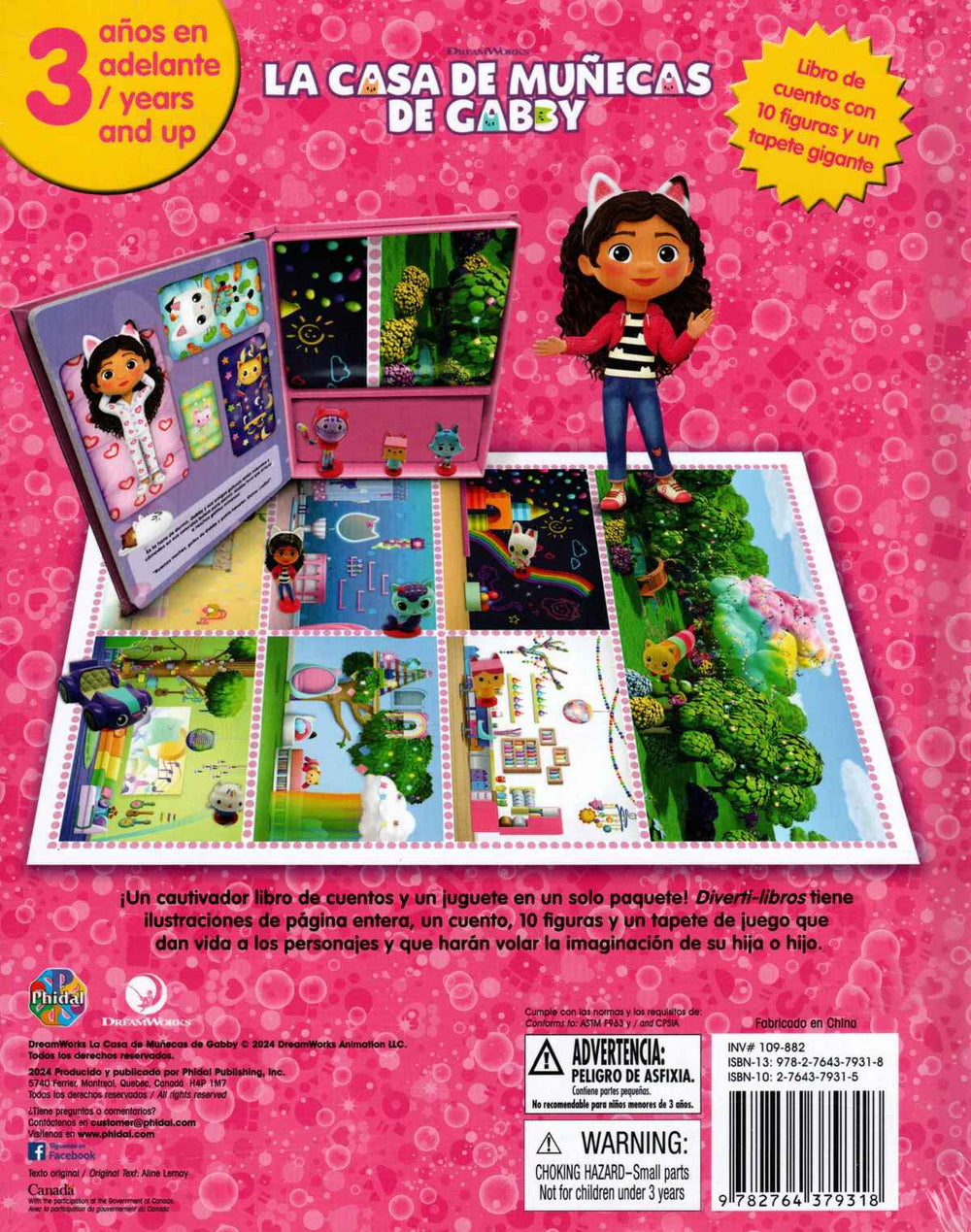 Libro Infantil Casa De Las Muñecas 10 Figuras Y Tapete