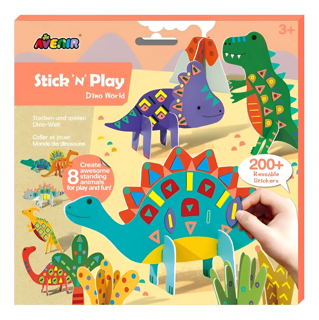 Set De Arte Y Manualidades Dinosaurios Con Stickers