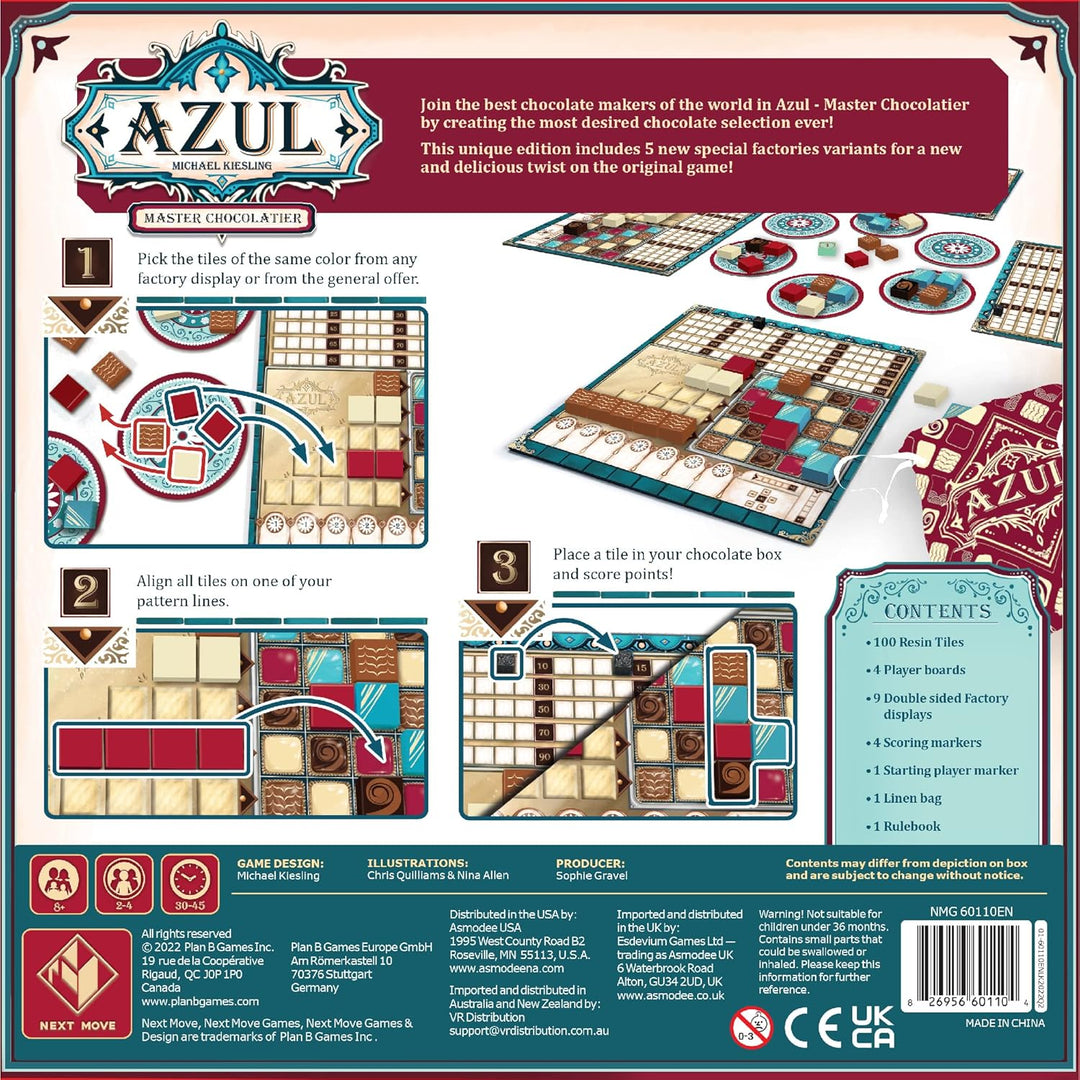 Juego De Mesa Azul Master Chocolatier Para Niños Familia