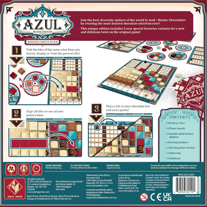 Juego De Mesa Azul Master Chocolatier Para Niños Familia