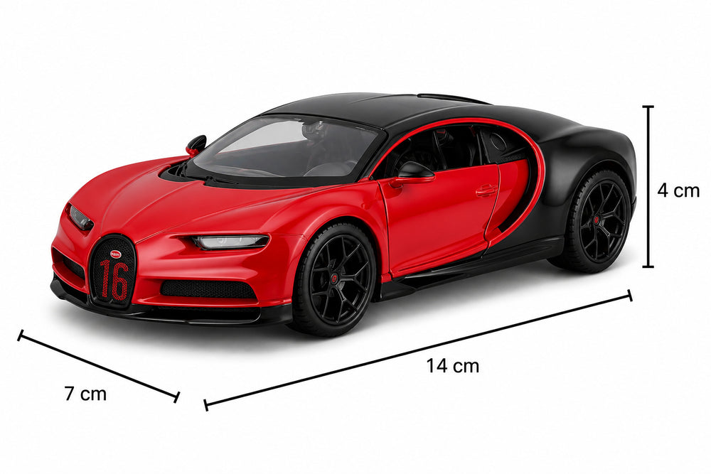Carro Coleccionable A Escala 1:32 Bugatti Chiron Sport Rojo