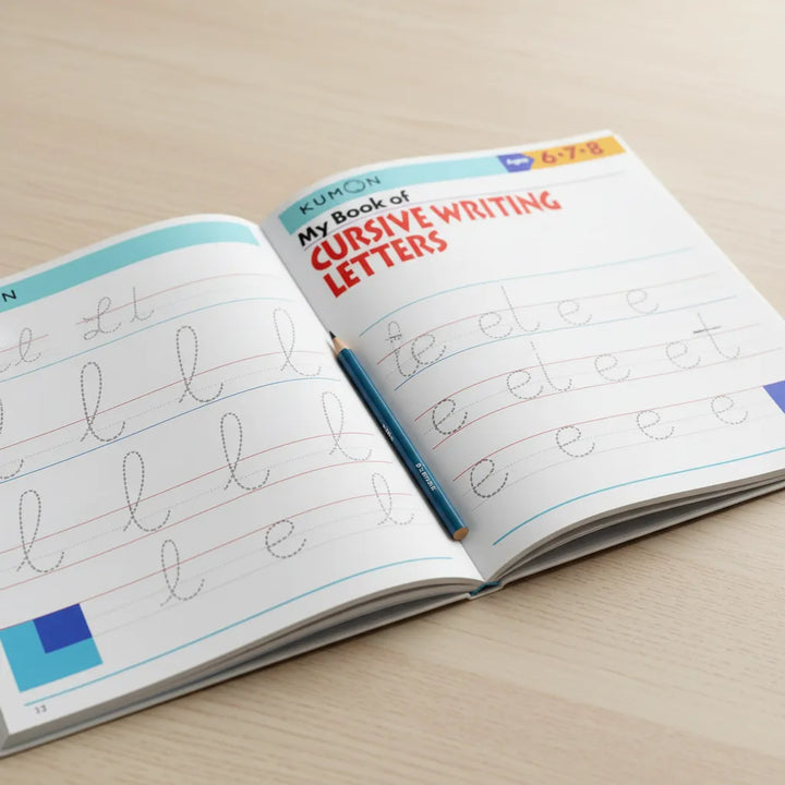 Libro Kumon Escritura Letras Cursivas para niños niñas