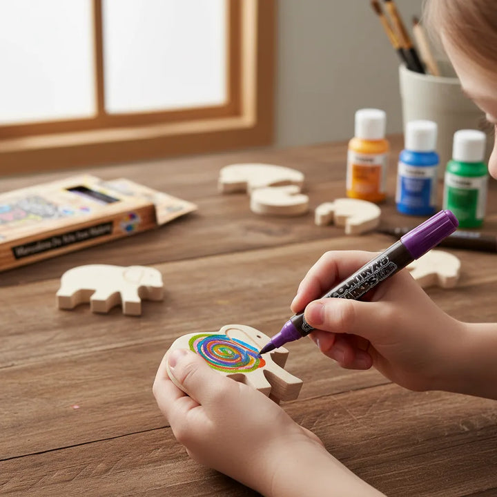 Set Marcadores Para Pintar Madera Niños Adultos