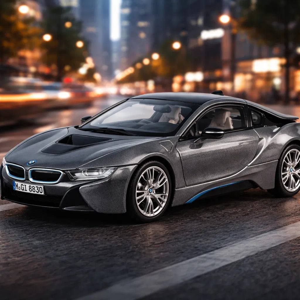 Carro Escala Coleccionable Bmw I8 Negro Niños