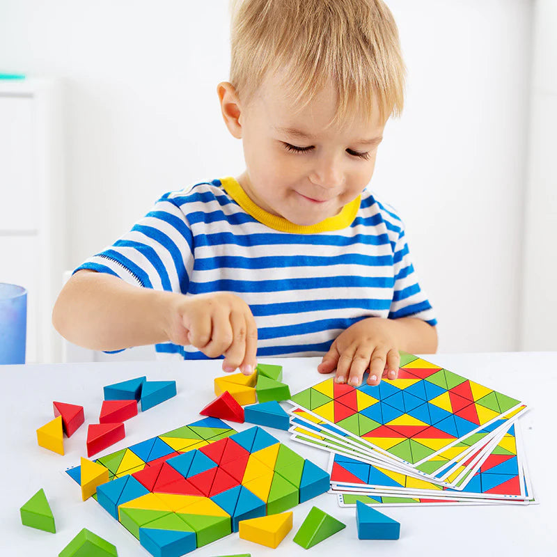 Bloques Construcción Triangulares Niños