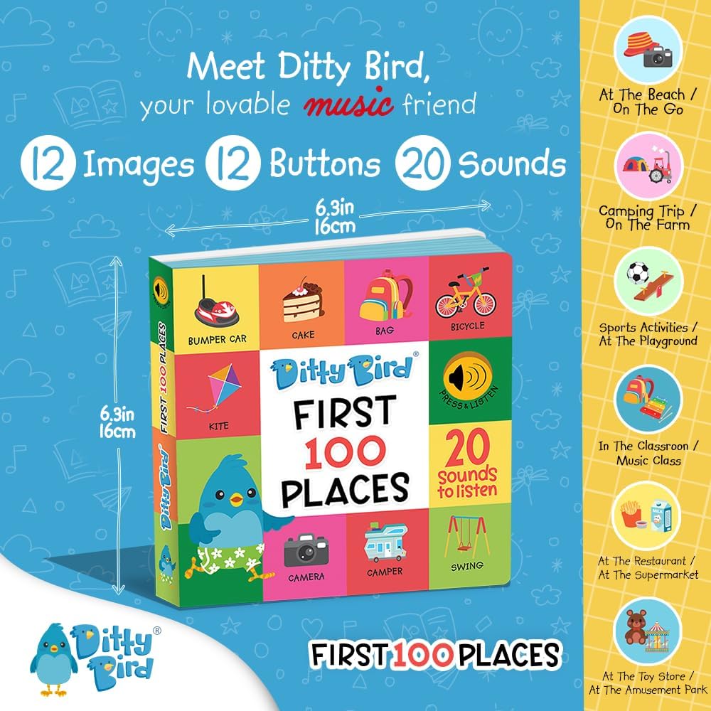 Libro Interactivo First 100 Places Sonidos Niños