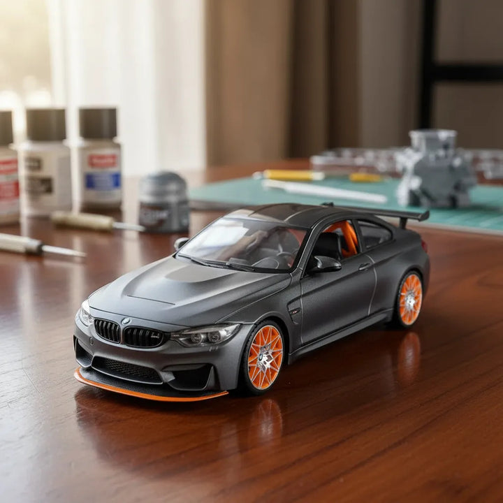 Carro Coleccionable Armable  1/24 Maisto Bmw M4 Gts Gris