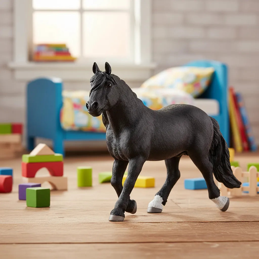 Figura Animales Caballo Noriker Pintado A Mano