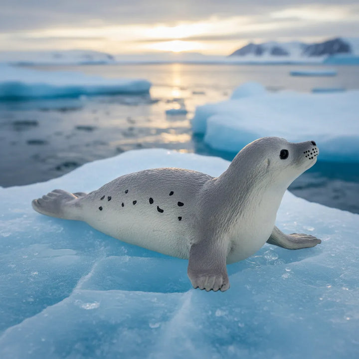 Figura Animales Foca Pintado A Mano Para Niños