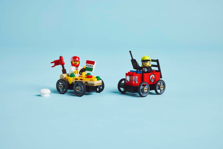 Juego Lego Original City Pizza Vs Camión De Bomberos Niños