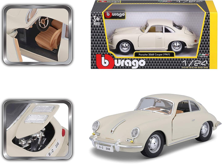 Carro A Escala Bburago 1/24 Porsche 356b Coupe