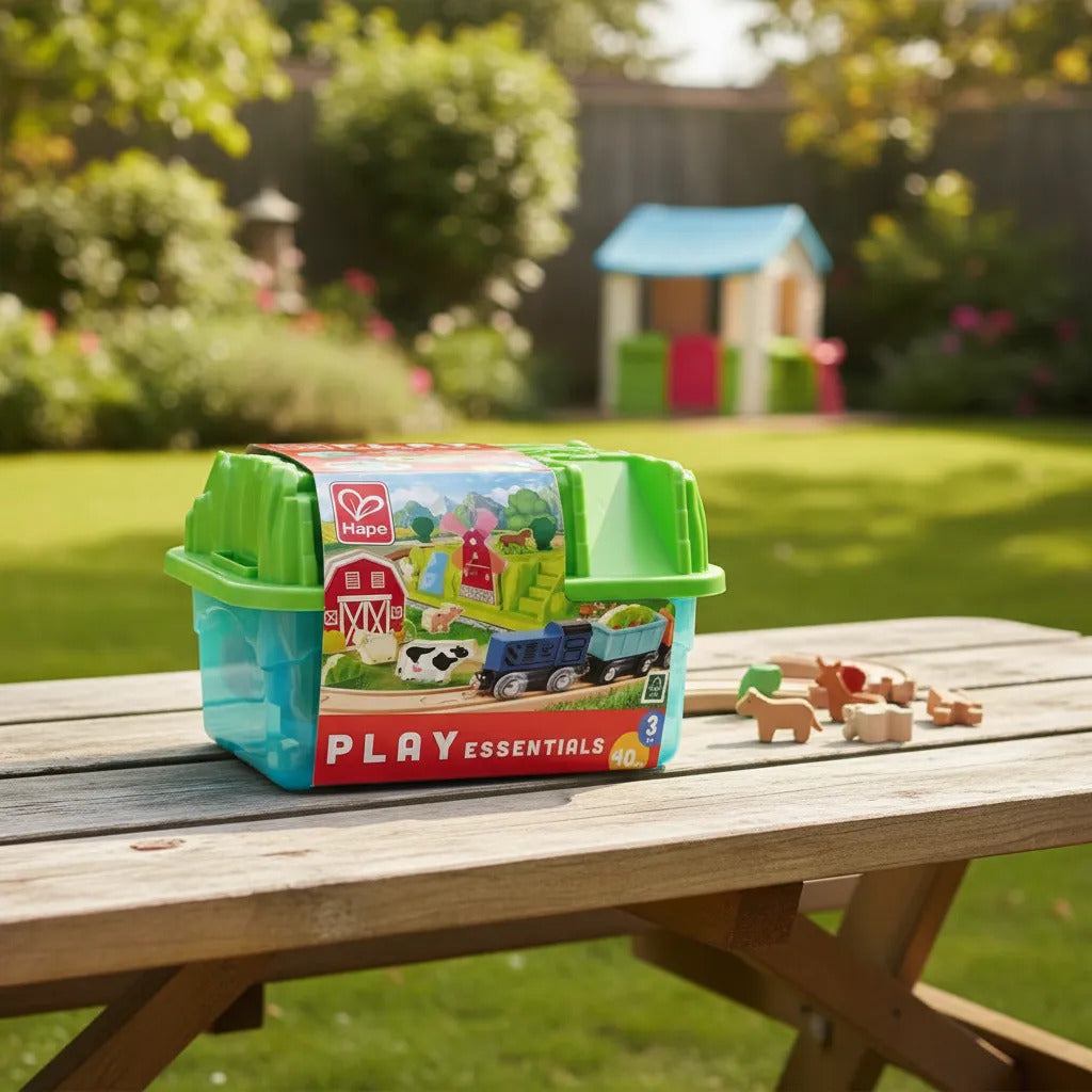 Set Didáctico De Tren De Granja Hape Para Niños