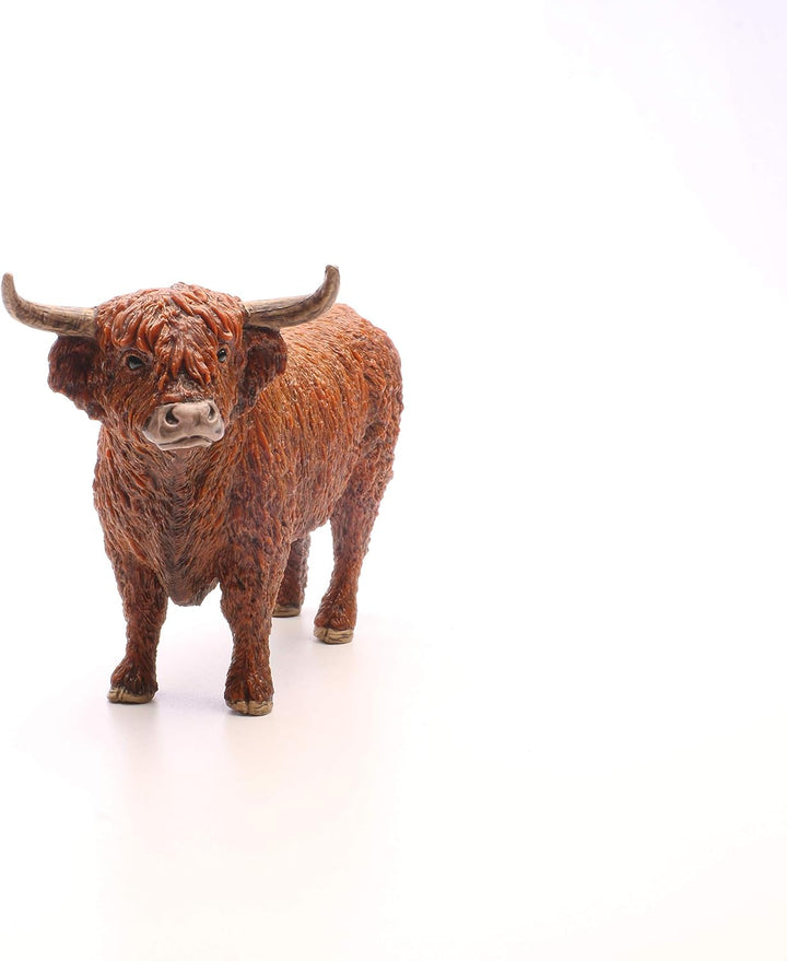 Figura Toro De Las Tierras Altas Pintada A Mano