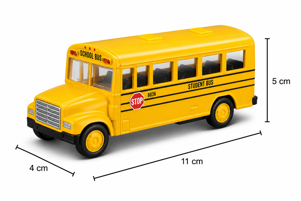 Carro Coleccionable A Escala 1/36 School Bus Amarillo