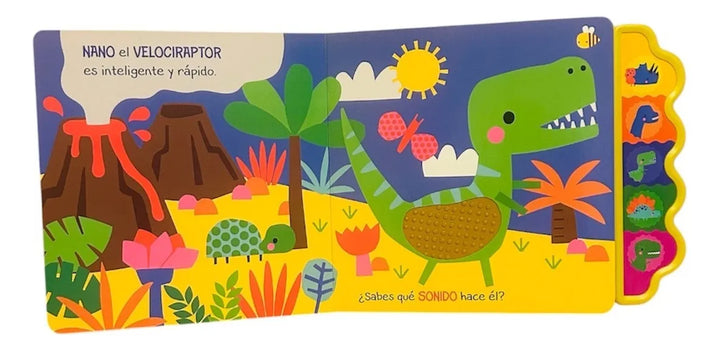 Libro De Sonidos Viaje Jurásico Aventuras Para Tocar Niños