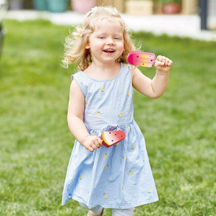 Juego Paletas Heladas De Madera Por 3 Para Niños