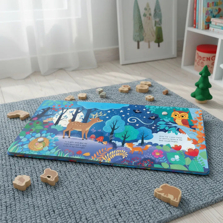 Libro Didáctico Con Sonidos Animales Del Bosque Para Niños