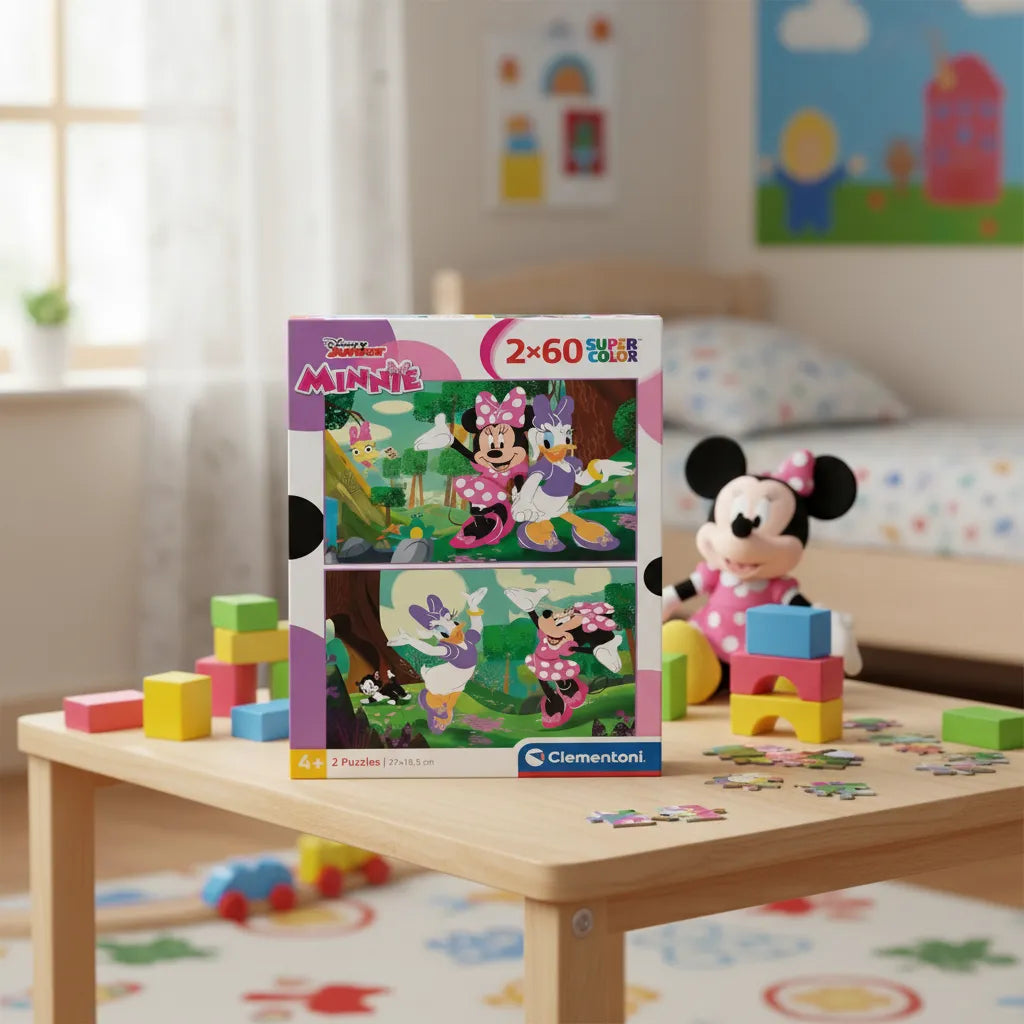 Rompecabezas 2x60 Piezas Minnie Para Niños