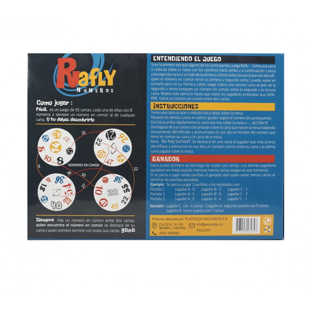 Juego De Mesa Rafly Números Para Familia Niños