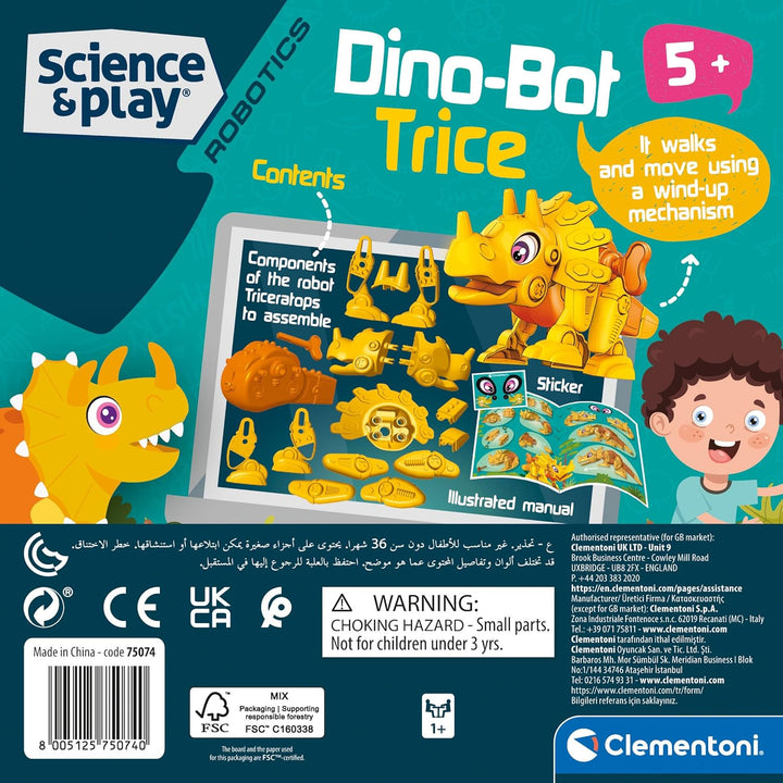 Juego Dino Bot Armable Triceratop Para Niños