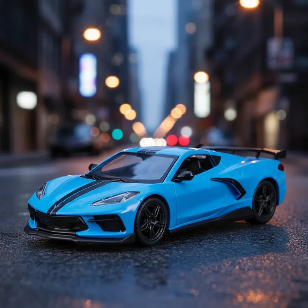 Carros A Escala 1/36 Chevrolet Corvette Stingray Coupe Azul