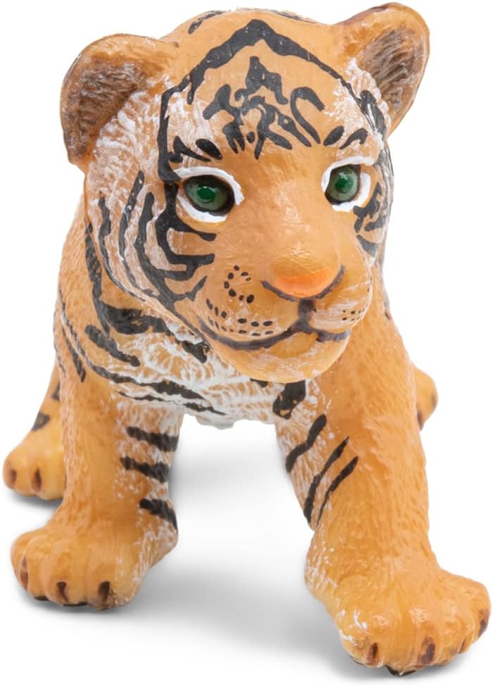 Figura Coleccionable Cachorro De Tigre Pintada A Mano