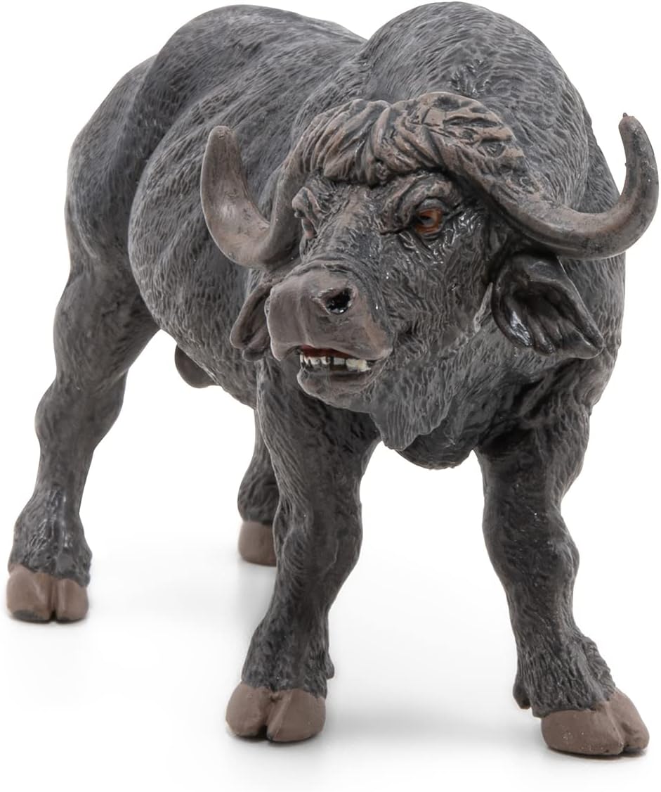 Figura Coleccionable Búfalo Pintada A Mano Papo