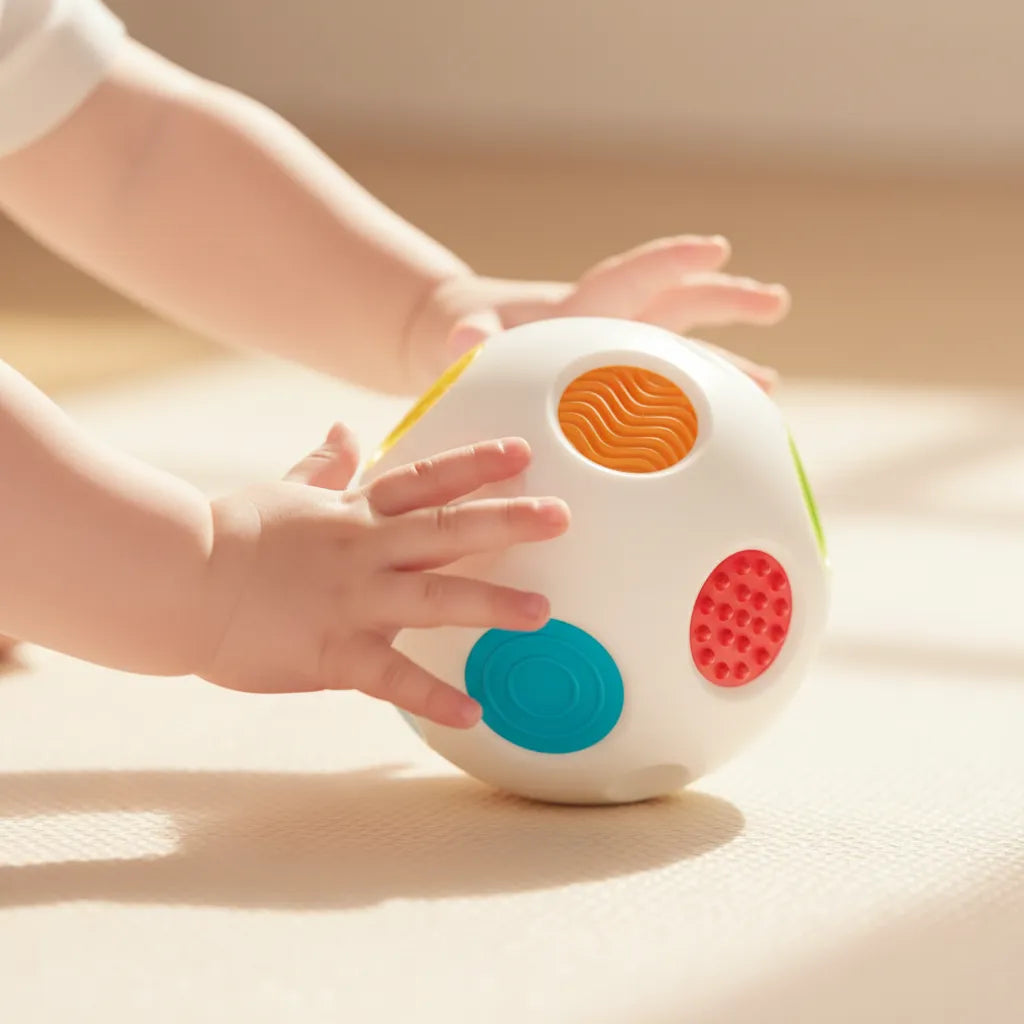 Pelota Bebés Sensorial Luces Sonidos Y Texturas