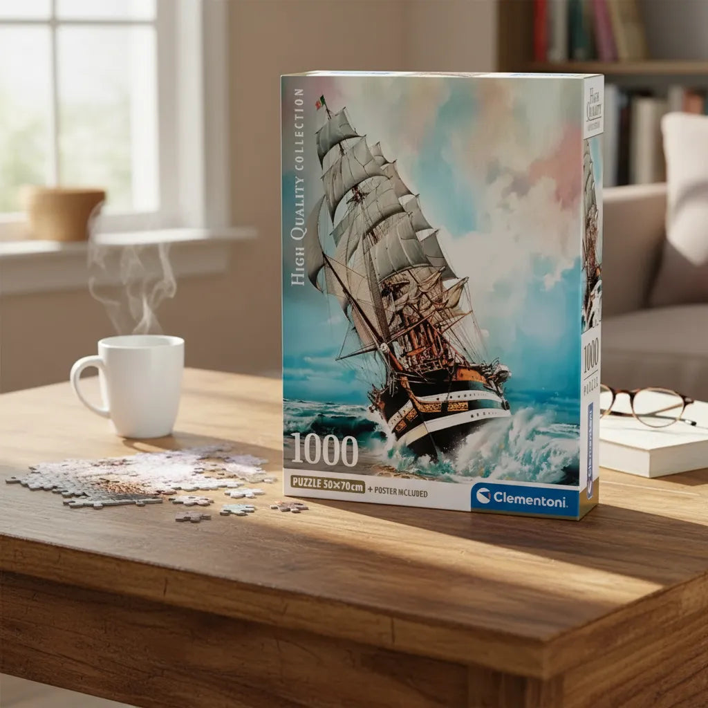 Rompecabezas 1000 Piezas Velero En Alta Mar Clementoni