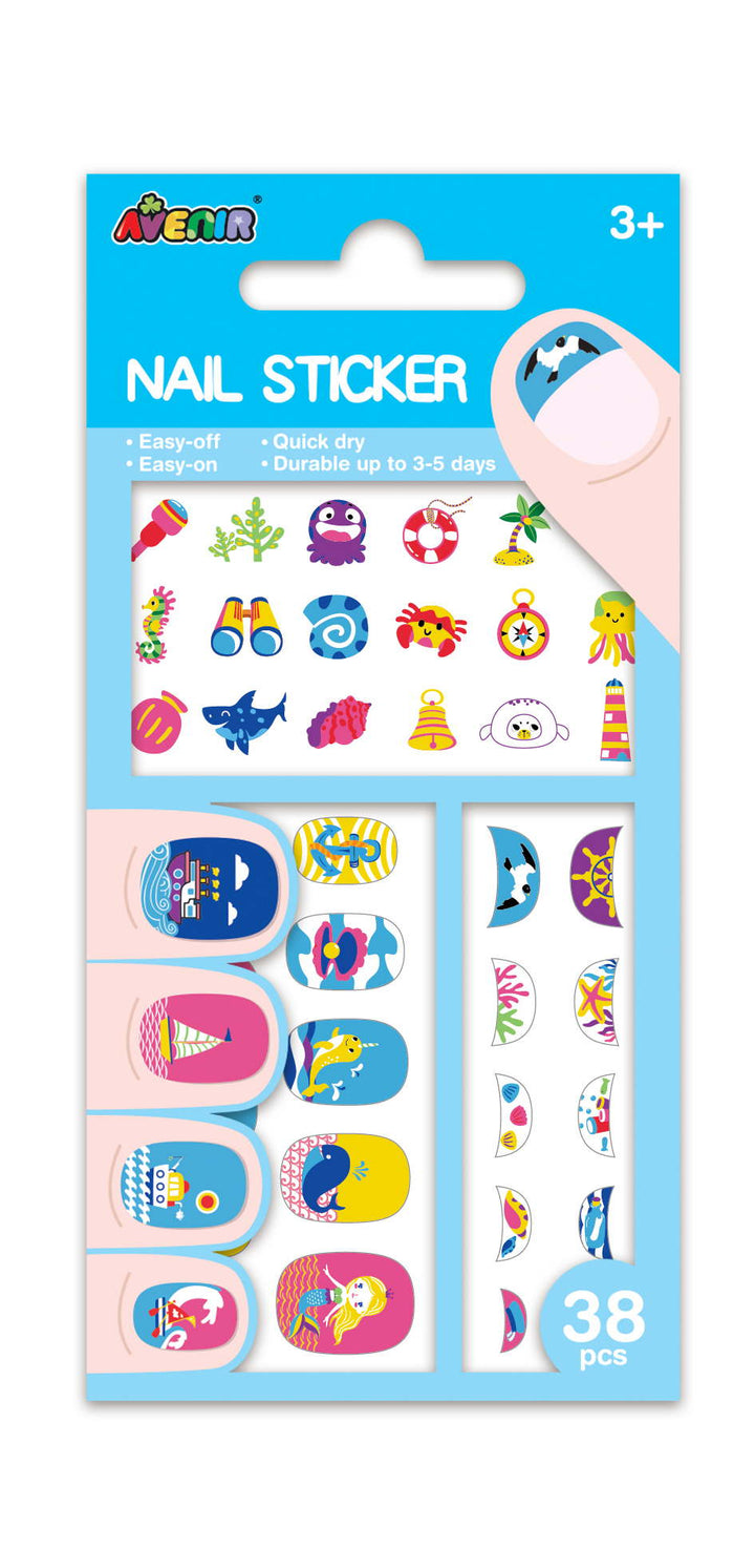 Juego Stickers De Uñas Animales Para Niños