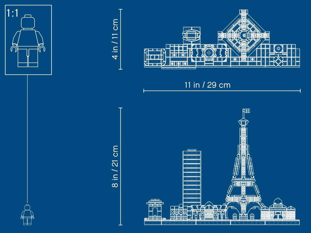 Juego De Construcción Skyline Paris 649 Piezas Para Niños
