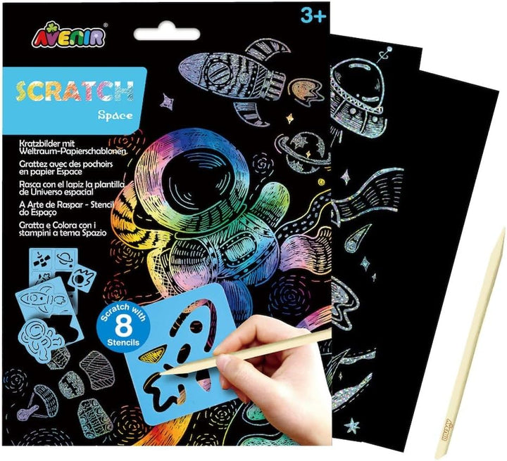 Juego De Arte Rasca Y Pinta Espacio Niños