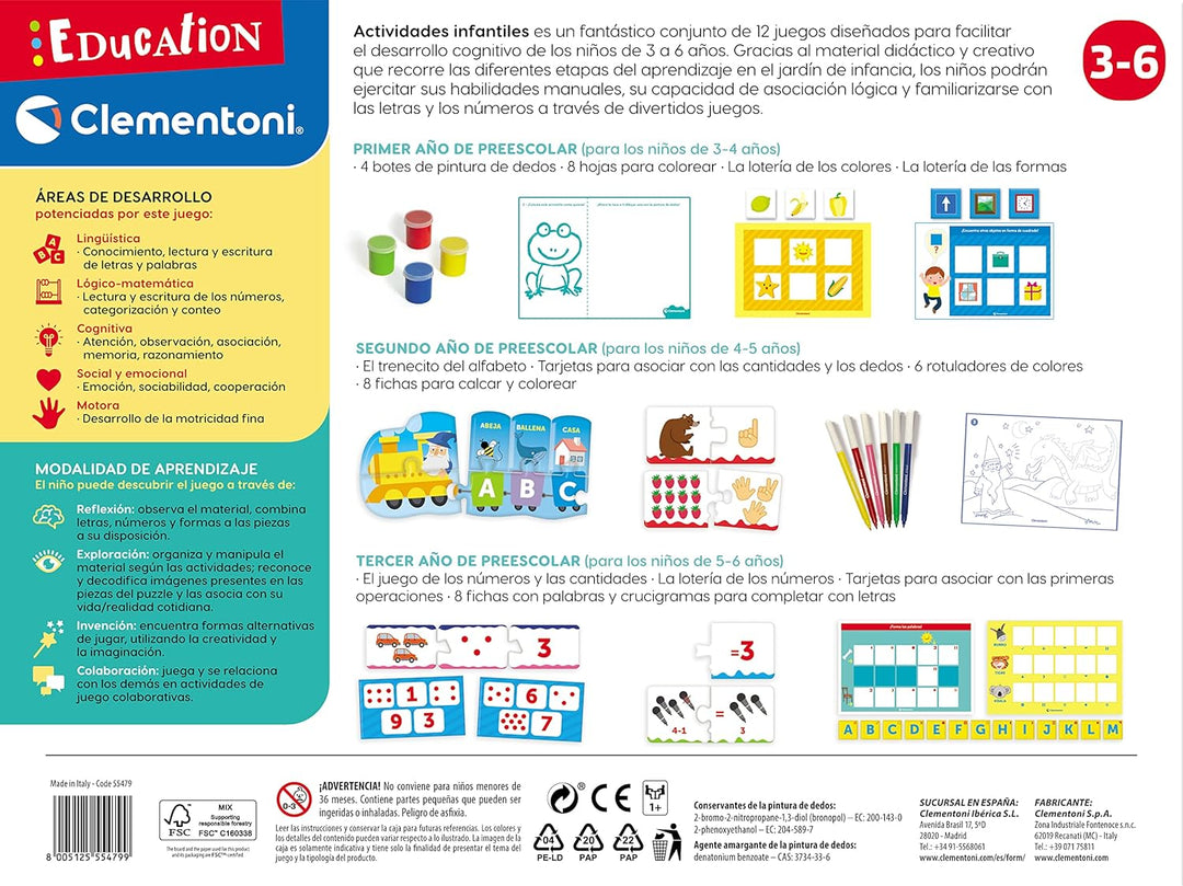 Juego Didáctico Preescolares Educativas Niños
